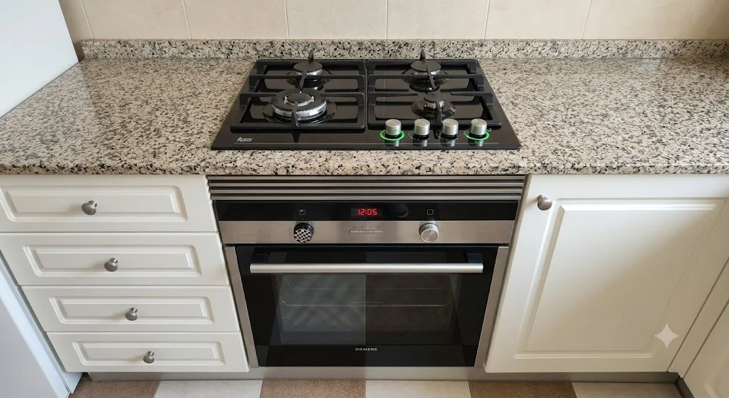 Cuina real instal·lada per Instal·lacions Abad: placa de gas i forn nous